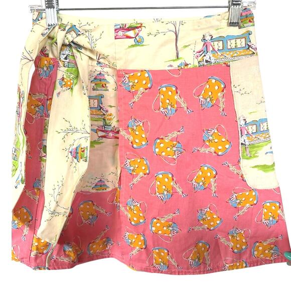 Vintage Retro Whimsical Gardening Baking Apron Tradwife Cottagecore Homemaker - Picture 1 of 11